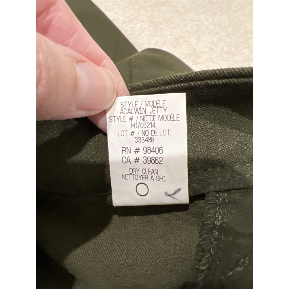 Theory Womens Olive Green Adalwen Jetty Pants Size 10 Stretch Skinny Preppy - Picture 6 of 7